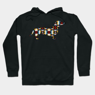 Art Deco Geometric Dachshund Hoodie